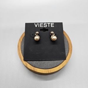 Vieste Gold Pearl Earrings